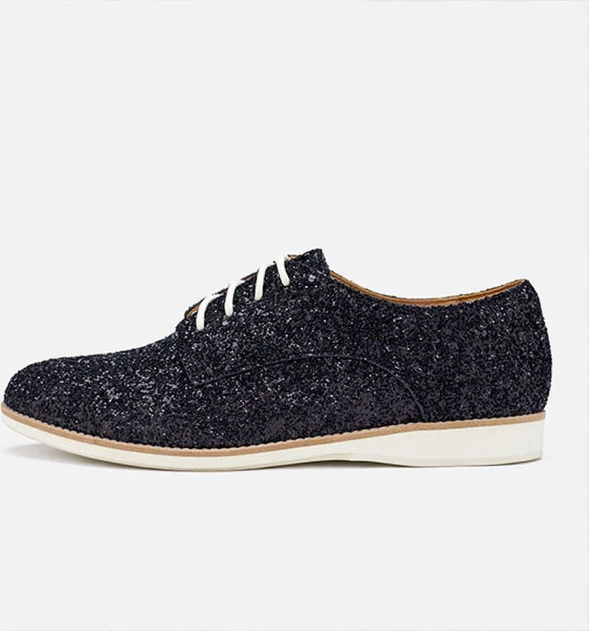 Rollie | Dames | Veterschoen | Derby Black Sparkle