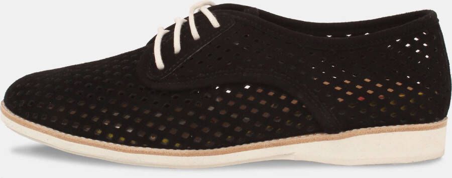 Rollie | Dames | Veterschoen | Derby Punch Black Suede