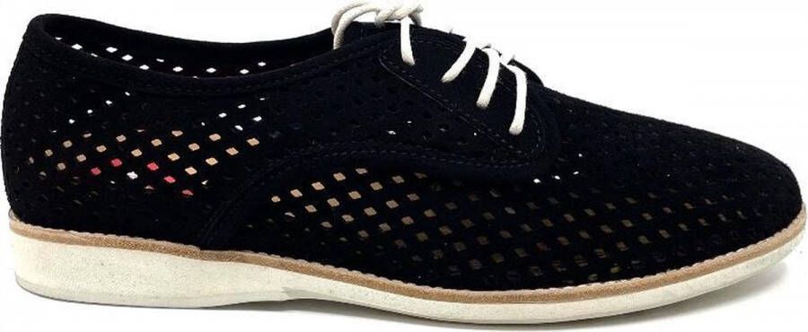 Rollie | Dames | Veterschoen | Derby Punch Black Suede - Foto 4