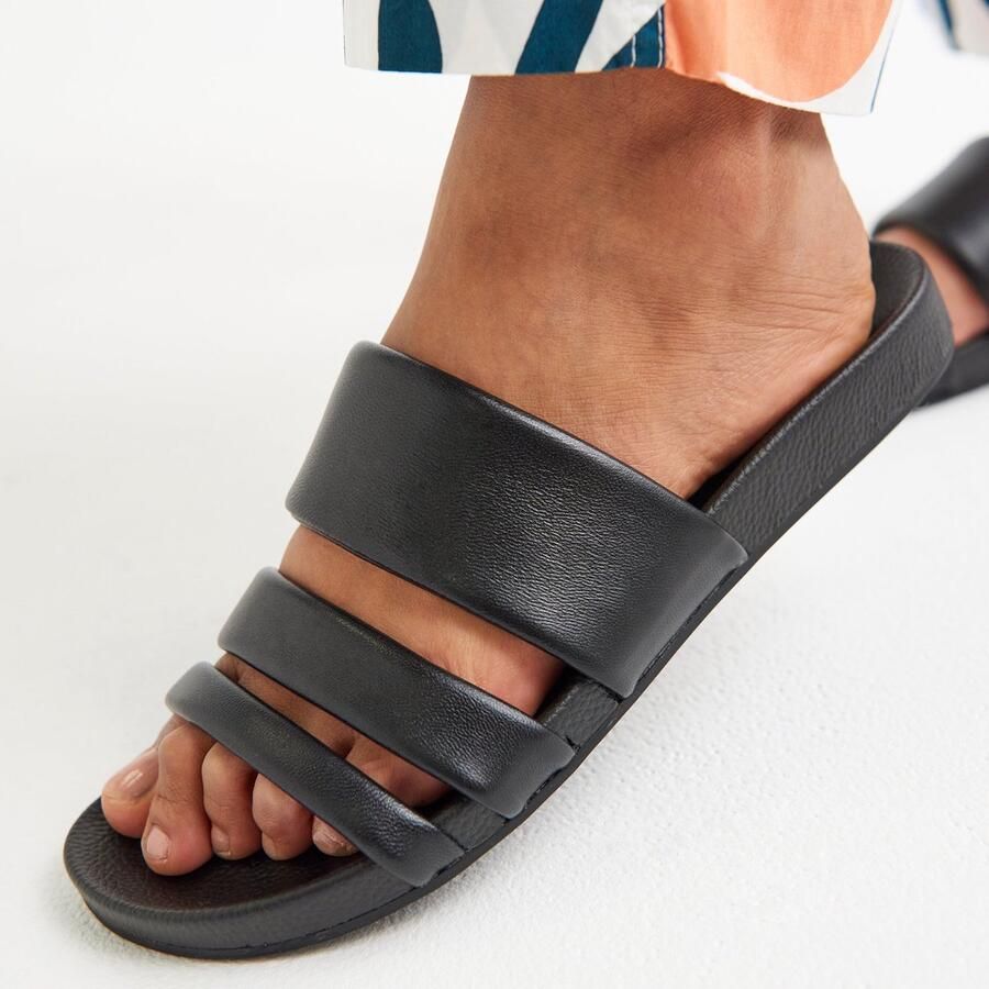 Rollie | Dames | Slippers | Tide Triple Strap Black