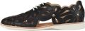 Rollie Dames Veterschoen Sidecut Applique Black - Zwart