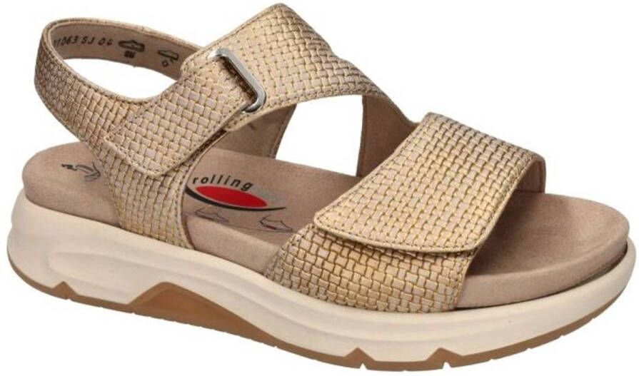Rollingsoft -Dames goud sandalen