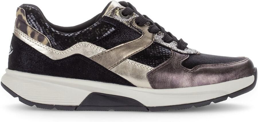 Rollingsoft Gabor DAMES SNEAKERS ZWART 0106.03.002 NAVA HT PERL. K. BLACK TAUPE KOMBI