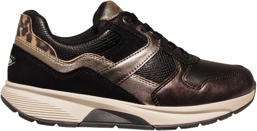 Rollingsoft Gabor DAMES SNEAKERS ZWART 0106.03.002 NAVA HT PERL. K. BLACK TAUPE KOMBI