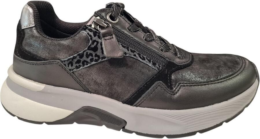 Rollingsoft Gabor 76.847 Sneaker Black Antique Silver Zwart - Foto 2