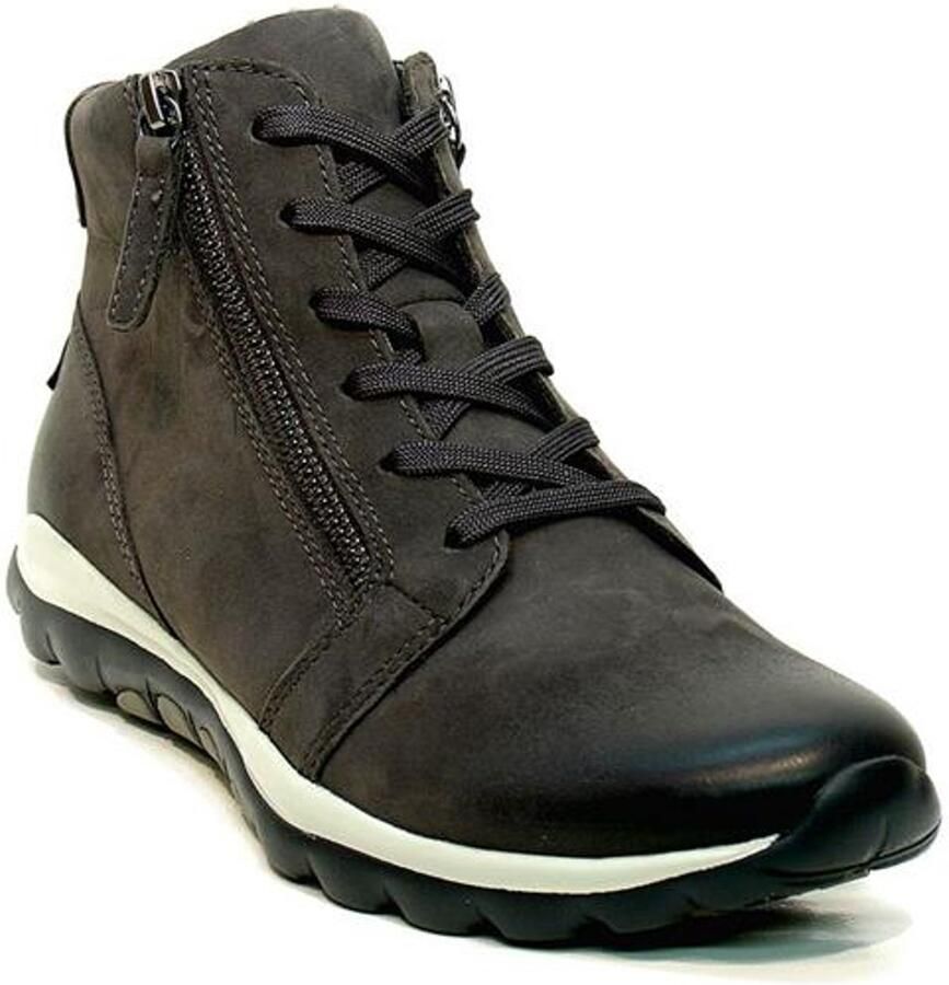 Gabor Rollingsoft Hoge veterschoenen sleehak comfortabele boots met geprofileerde rubberen loopzool