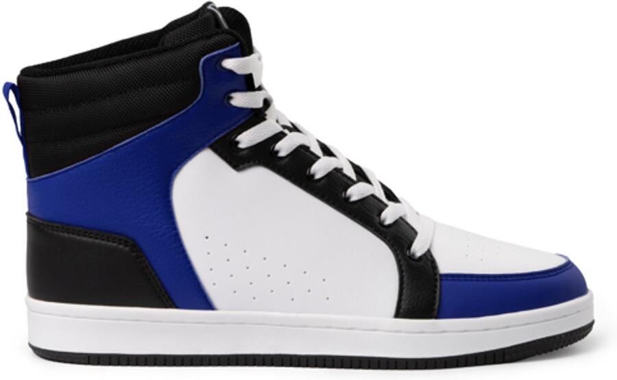 Roly Casual sneakers in basketbalstijl. Sluiting met metalen oogjes en platte veters. Bovenwerk: PU. Zool: TPR. Voering: gewatteerd polyester mesh. Inlegzool van schuim. zwart wit royal blauw