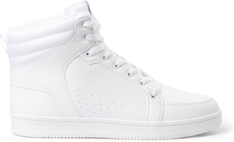 Roly Casual sneakers in basketbalstijl. Sluiting met metalen oogjes en platte veters. Bovenwerk: PU. Zool: TPR. Voering: gewatteerd polyester mesh. Inlegzool van schuim. Wit