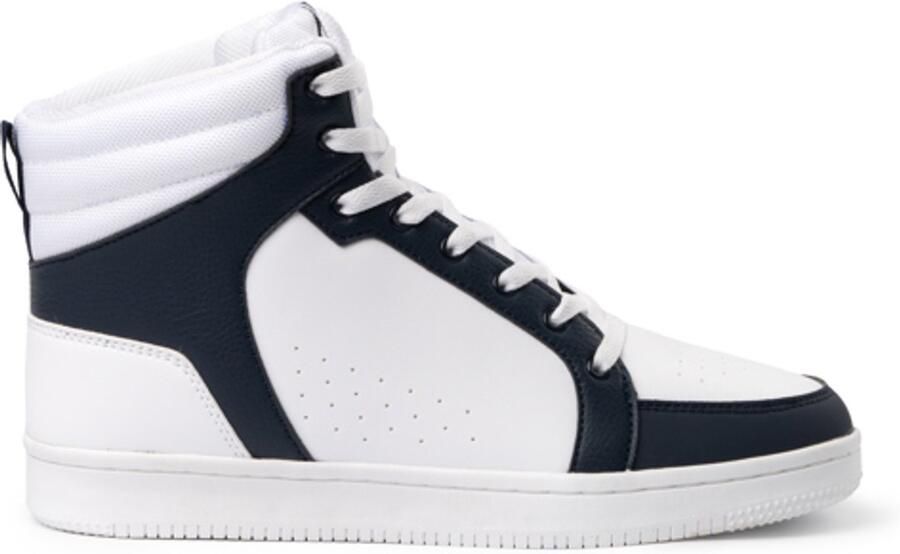 Roly Casual sneakers in basketbalstijl. Sluiting met metalen oogjes en platte veters. Bovenwerk: PU. Zool: TPR. Voering: gewatteerd polyester mesh. Inlegzool van schuim. zwart wit blauw