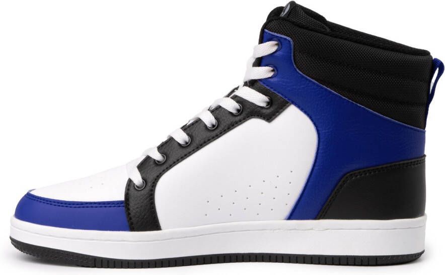 Roly Wit Zwart en Kobalt Blauwe halfhoge sportieve sneaker model Space merk