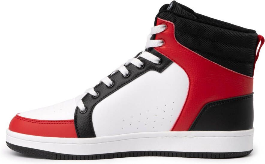 Roly Wit Zwart en Rode halfhoge sportieve sneaker model Space merk