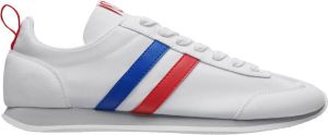 Roly Witte Retro sneaker met Blauw en Rode streep Nadal