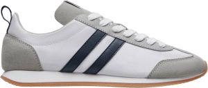 Roly Witte Retro sneaker met Grijs en Blauwe streep Nadal