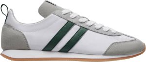 Roly Witte Retro sneaker met Grijs en Groene streep Nadal