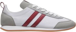 Roly Witte Retro sneaker met Grijs en Rode streep Nadal