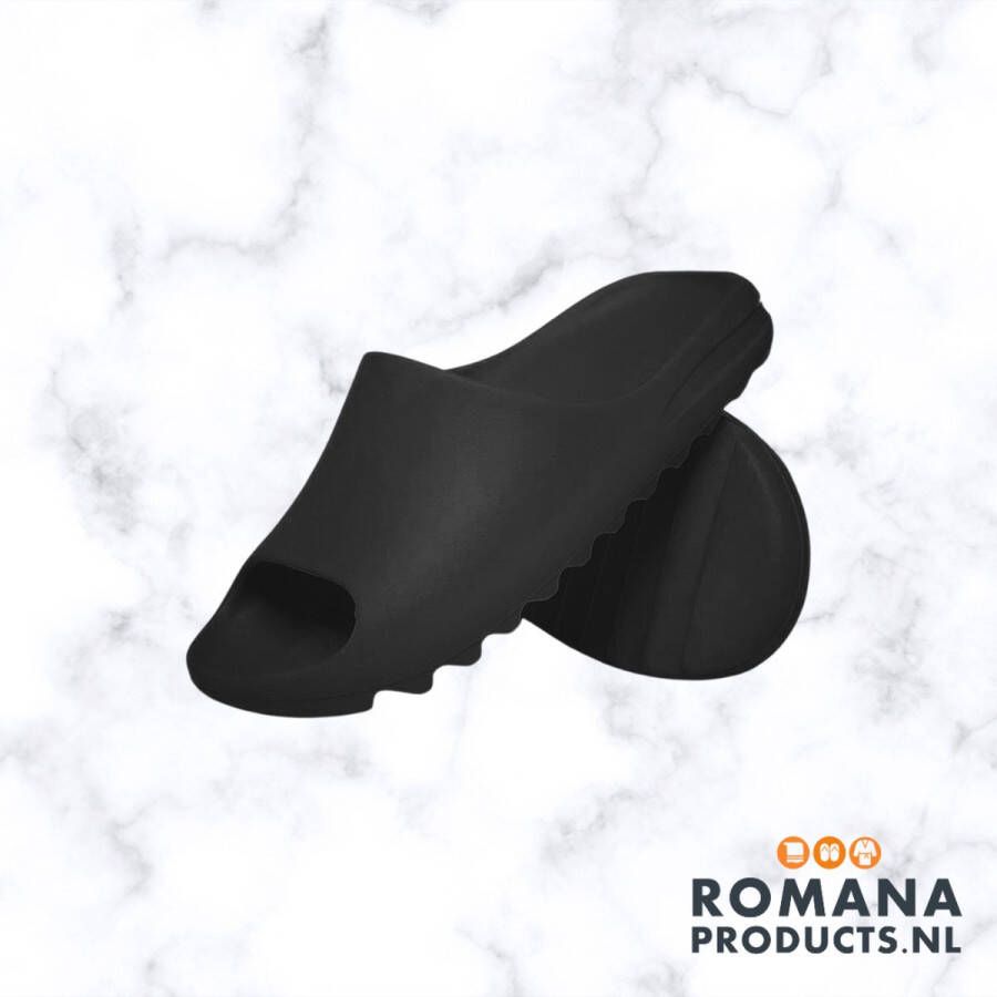 Ro a Products Ro a s Unisex Badslippers Zwart Ideaal voor Hotel en Sauna Slides