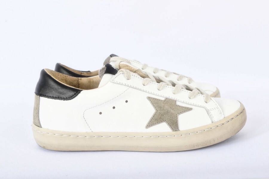 Rossati Model 1076 Sneakers Wit Grijs Ster
