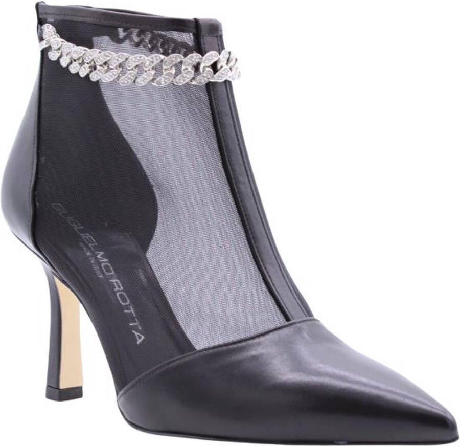 Amina Muaddi Witte Slip-On met Kristallen Broche White Dames