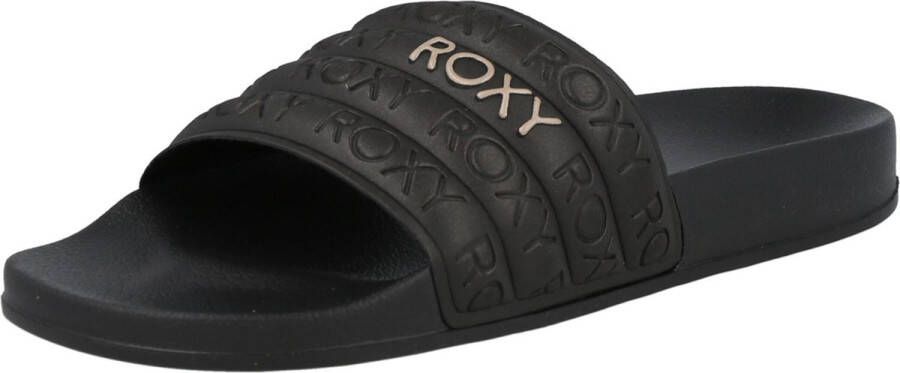 Roxy Dames Slippers Zwart Goud Comfortabele Instappers