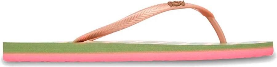 Roxy Mauricia Slippers Groen Roze Vrouw