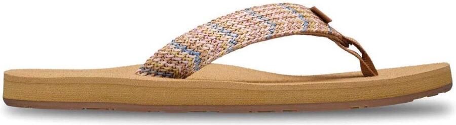 Roxy Slipp ROX Porto Raffia Lichtblauw Zandbruin Blauw