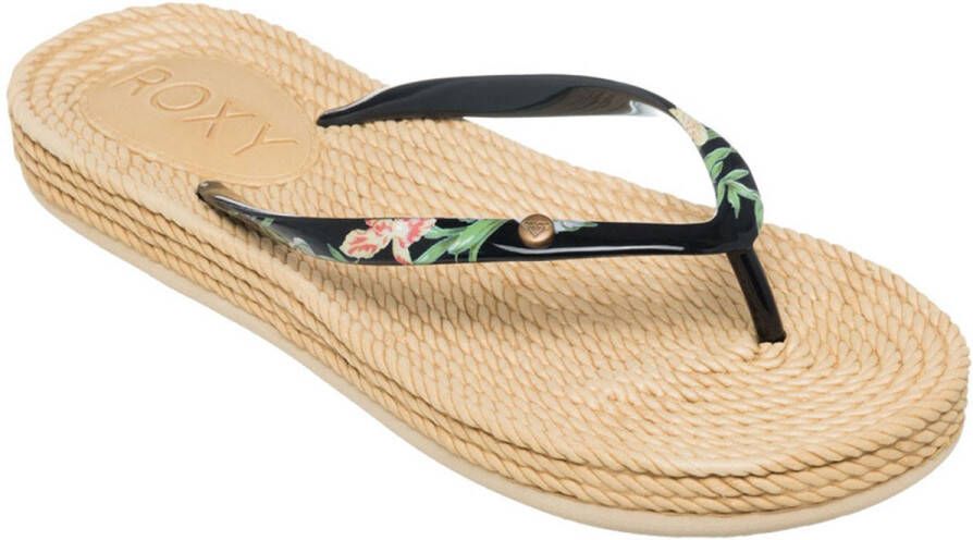 Roxy South Beach Iii Slippers Beige Zwart Vrouw