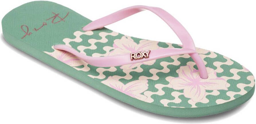 Roxy Viva Stamp Ii Slippers Groen Vrouw