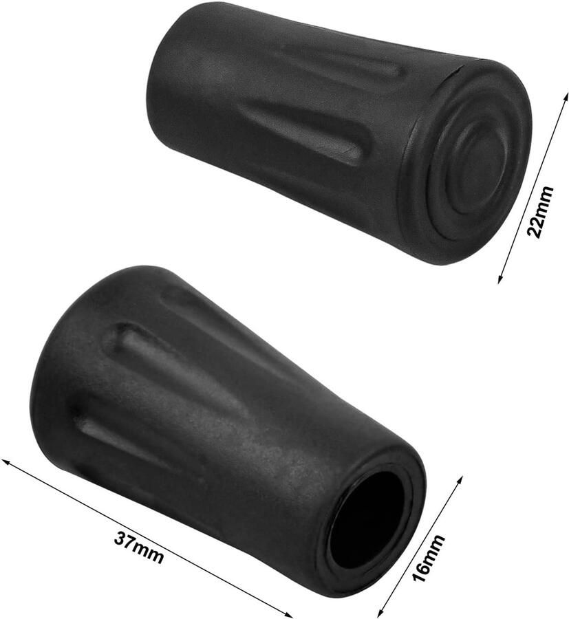 Rubberen buffers voor trekkingstokken 4 stuks duurzame wandelschoenen accessoires grip en stabiliteit