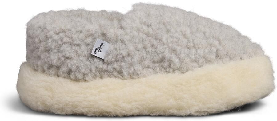 Rue de Wool The Nordic V3 Foggy Grey Natural Pantoffel 100% wol Made in
