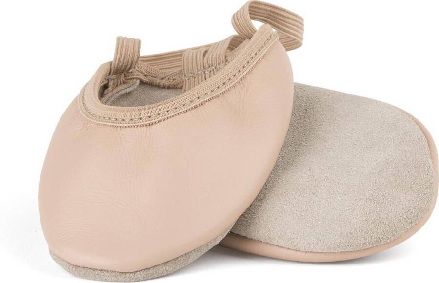 Rumpf 1033 Gymnastiek halve zooltjes Gym caps leer suède zool beige