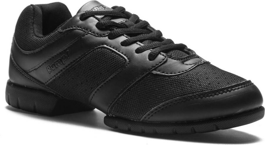 Rumpf Dans-Sneaker 1550 Limbo Dans Sportschoen Sneaker Hip Lindy Hop Trainingsschoenen zwart