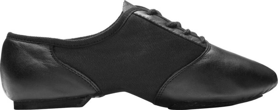 Rumpf Jazz Schoenen met Veters Dames en Heren Leer met Neopreen inzet Gymnastiek Jazzballet Salsa Schoen 1275 Suede Splitzool (8)