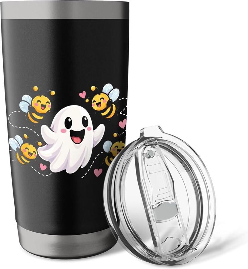 RVS thermosbeker met Halloween-ontwerp
