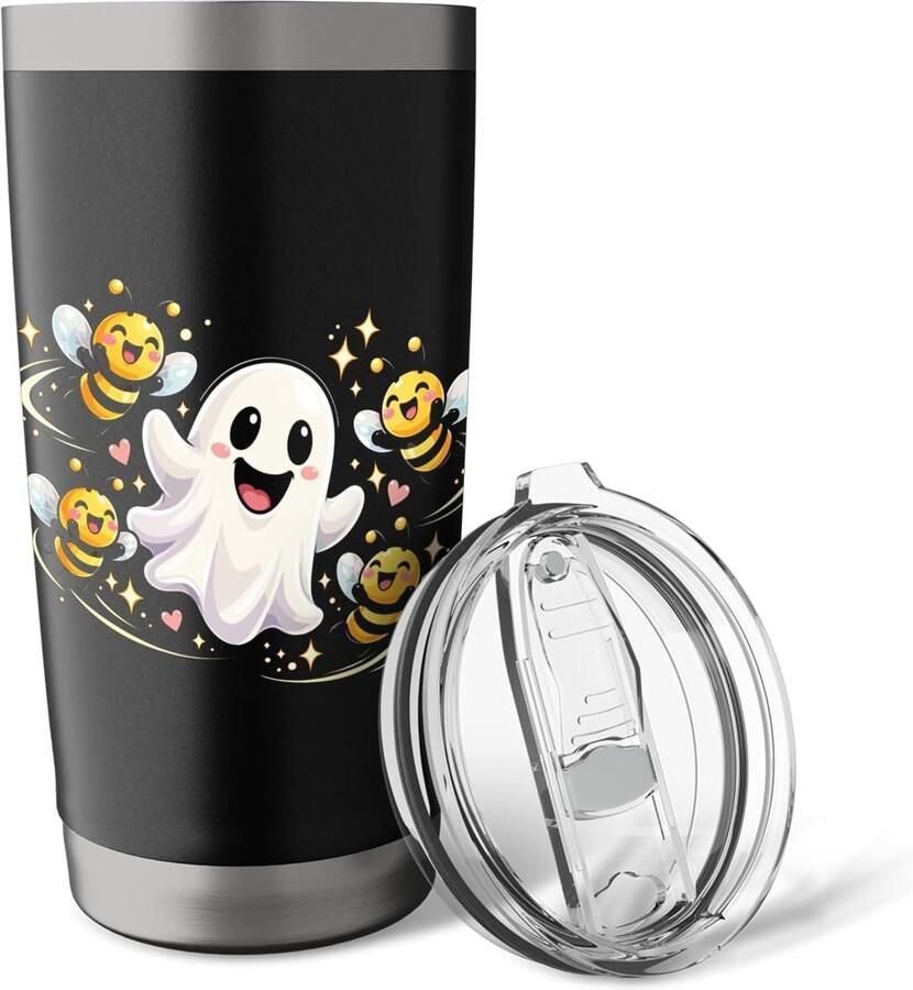 RVS thermosbeker met Halloween-thema