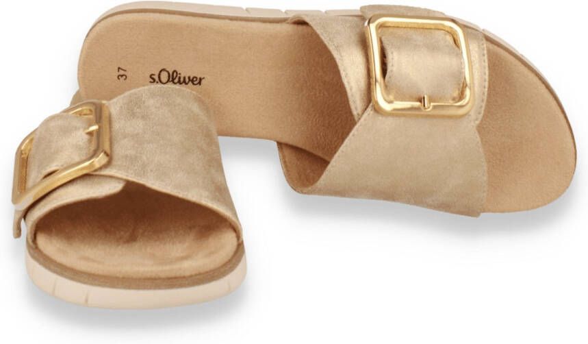 S.Oliver Dames Slipper Champagne GOUD