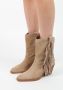 Sacha Dames Beige cowboylaarzen met hak en franjes - Thumbnail 2