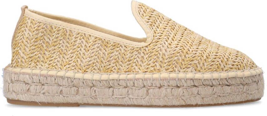 Sacha Dames Beige raffia espadrilles