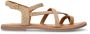 Sacha Dames Beige raffia sandalen met gekruiste bandjes - Thumbnail 2