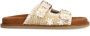 Sacha Dames Beige raffia slippers met witte details - Thumbnail 2