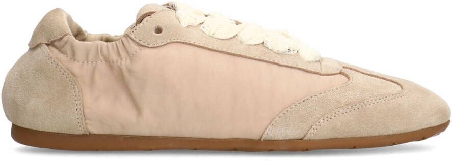Sacha Dames Beige sneakers met kanten veters