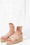 Sacha Dames Beige suède plateau sandalen - Thumbnail 2
