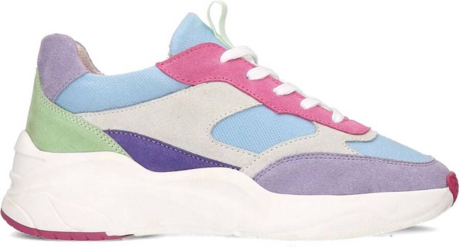 Sacha Dames Blauwe multicolor su�de sneaker