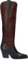Sacha Dames Bordeaux hoge leren cowboylaarzen - Thumbnail 2