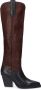 Sacha Dames Bordeaux hoge leren cowboylaarzen - Thumbnail 5
