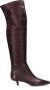 Sacha Dames Bordeaux hoge stretch laarzen met kitten heel - Thumbnail 5