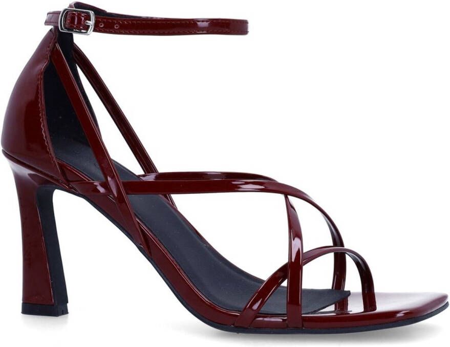 Sacha Dames Bordeaux sandalen met hak