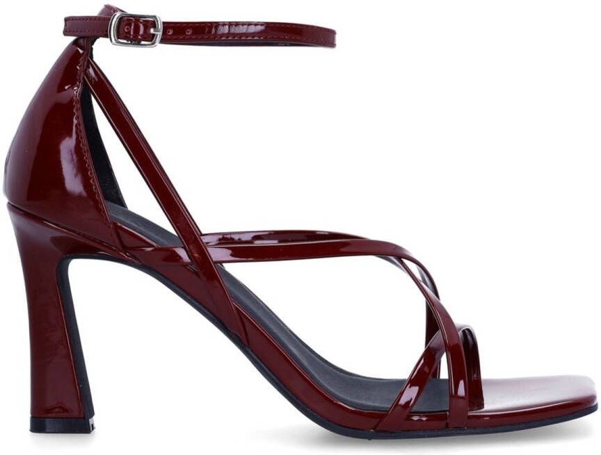 Sacha Dames Bordeaux sandalen met hak