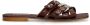 Sacha Dames Bruine leren buckle slippers - Thumbnail 2