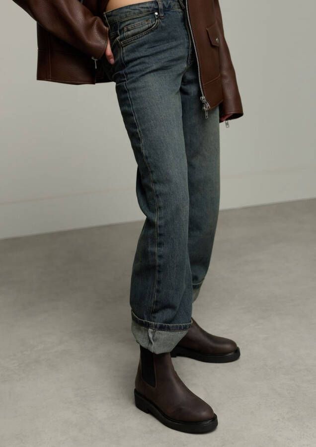 Sacha Dames Bruine leren chelsea boots