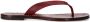 Sacha Dames Burgundy leren teenslippers - Thumbnail 2
